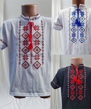 Вишиванка для хлопчика стрейч кулір 32 98093 фото