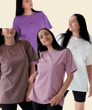 Футболка oversize велосипедки рубчик стрейч кулір 44 84064 фото