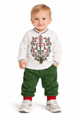 Комплект для хлопчиків Різдво з начосом 68 70426 фото