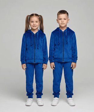 Дитячий велюровий костюм королівський синій 28 711103-001б фото