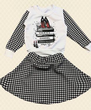 Костюм для дівчинки Fashion франзузький трикотаж 28 96080 фото