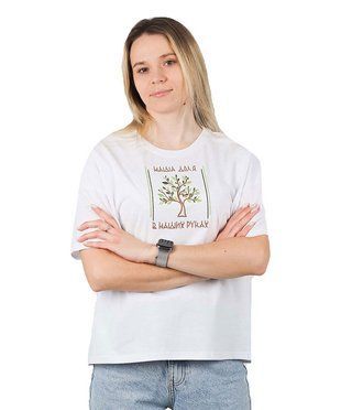 Футболка жіноча Наша доля oversize кулір 44-46 70508 фото
