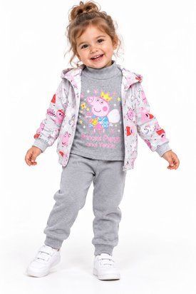 Дитячий костюм з трикотажу Peppa Pig двунитка рубчик 24 711133-006-025-1 фото
